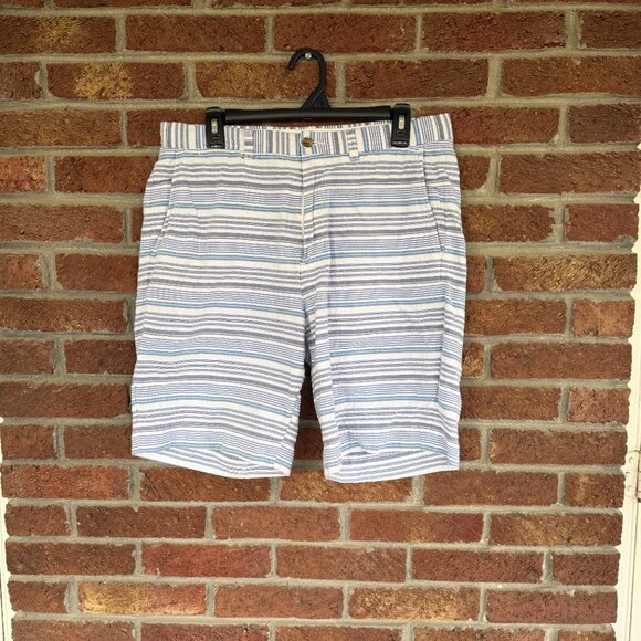 POLO Ralph Lauren * textured shorts * size 33 * white / blue * pockets * EUC - Picture 6 of 12